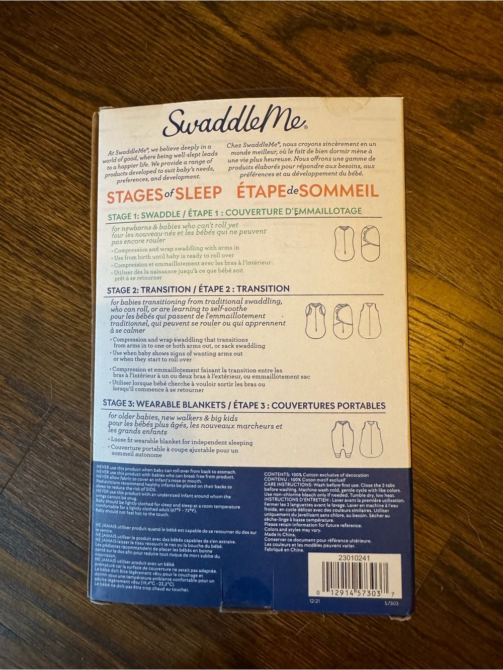 SwaddleMe Baby Wraps by SwaddleMe - Navy Blue & White - Picture 3 of 7